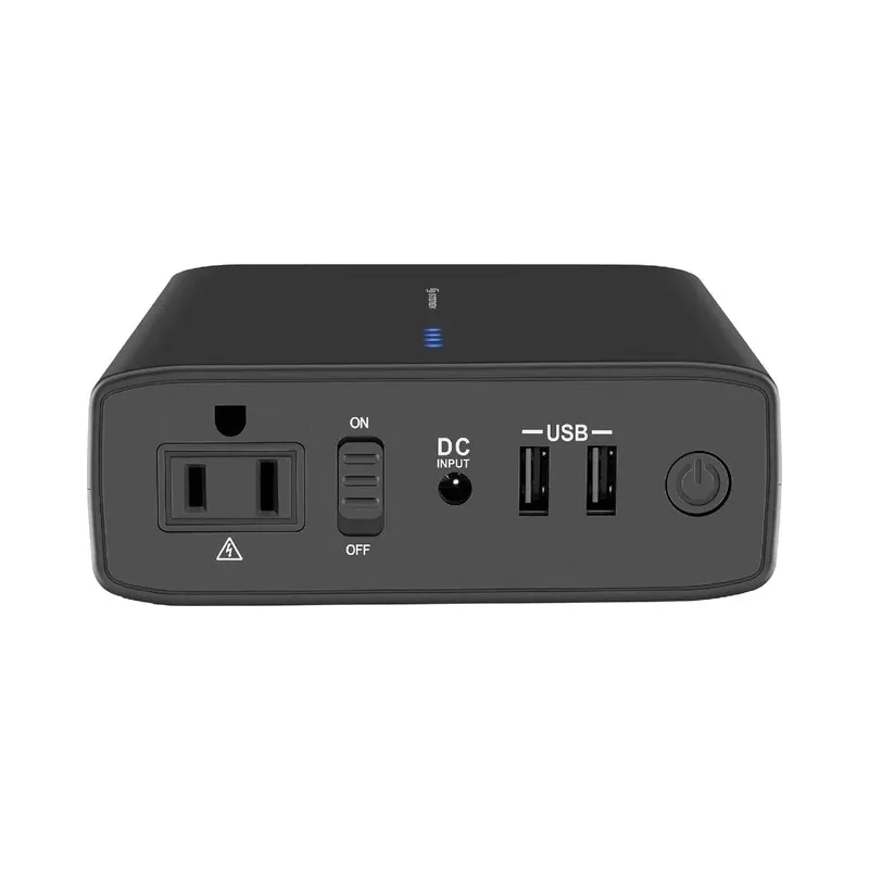 Estación de poder portátil de 24,000 mAh con inversor de corriente de 80 W (110 Vca) Steren MOV-2400