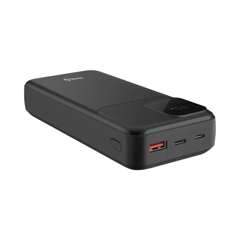 Power Bank de 20,000 mAh PD 20 W / QC 18 W con 1 salida USB C, 1 salida USB y cables integrados USB C y Lightning Steren PB-2020C