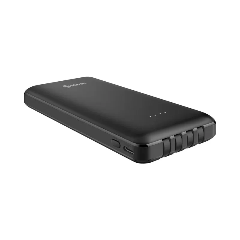 Power Bank de 10,000 mAh PD 20 W / QC 18 W con 1 salida USB C, 1 salida USB y cables integrados USB C / Lightning / micro USB / USB Steren PB-C010