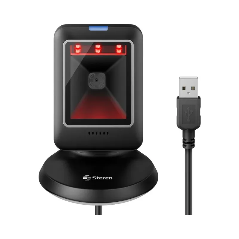 Lector de códigos de barras y QR (2D) USB omnidireccional para escritorio Steren COM-5970