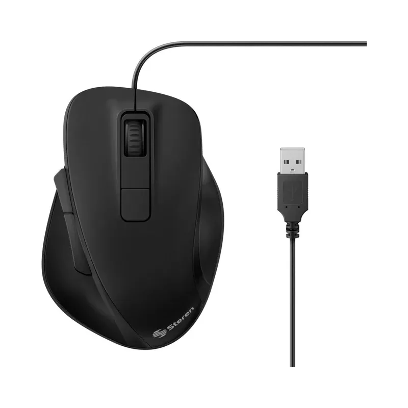 Mouse USB ergonómico 600 / 1400 / 2800 / 5000 DPI Steren COM-5290