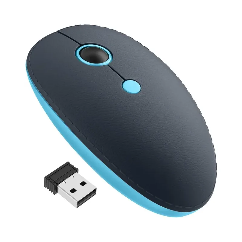 Mouse inalámbrico 800 / 1200 / 1600 DPI con acabado tipo piel Steren COM-5710