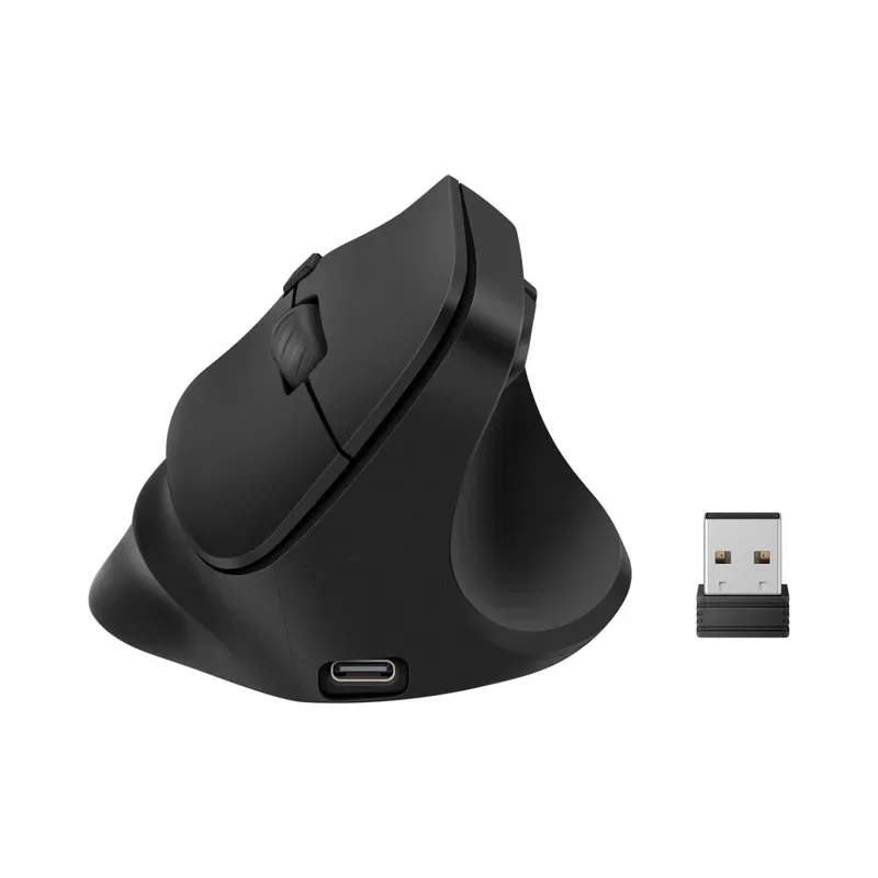 Mouse Bluetooth* / RF vertical multiequipo con batería recargable, 800 / 1200 / 1800 / 2400 DPI Steren COM-5780