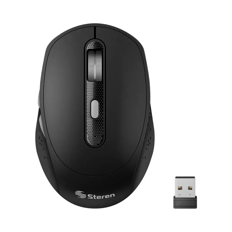 Mouse Bluetooth*/ RF, multidispositivo con batería recargable 800 / 1200 / 1600 DPI Steren COM-5810