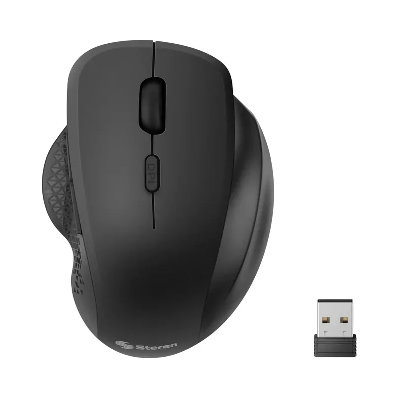 Mouse inalámbrico ergonómico con batería recargable 600 / 800 / 1200 DPI Steren COM-5830