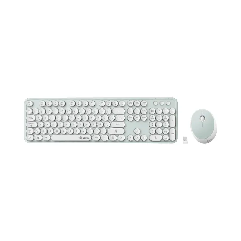 Teclado y mouse inalámbricos retro Steren COM-6100