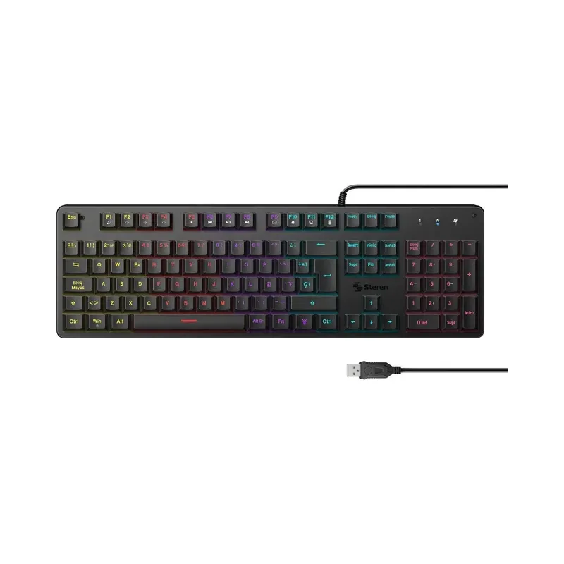 Teclado USB mecánico Gamer Steren COM-6500