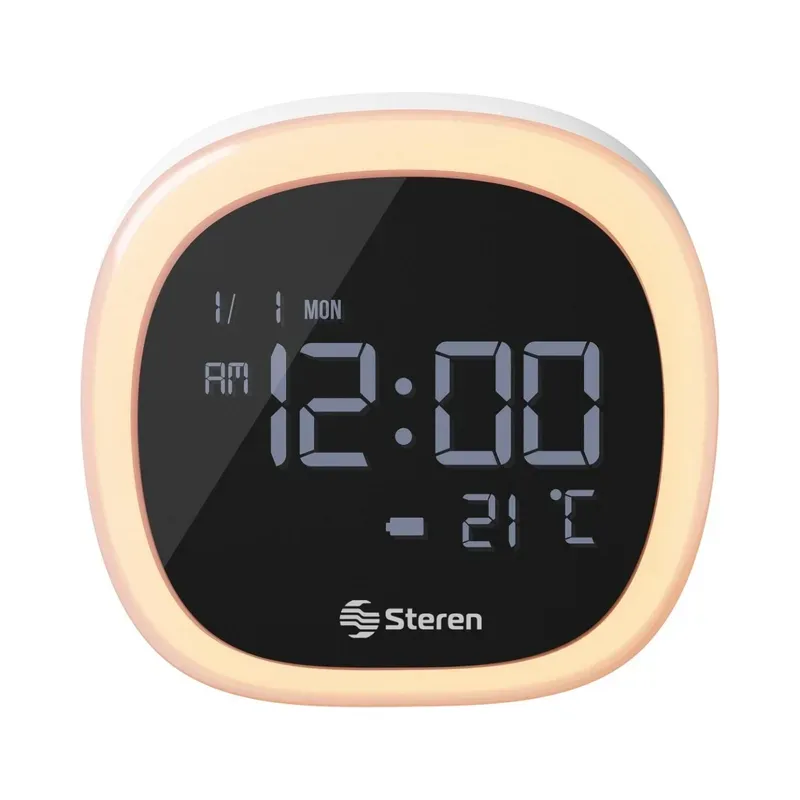 Reloj despertador digital, con termómetro y luz de noche Steren CLK-270
