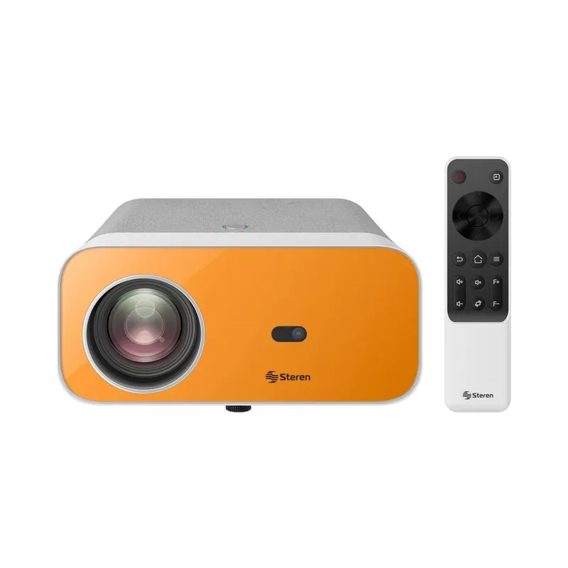 Proyector multimedia Full HD de 300 ANSI lm con función espejo, ajuste automático de enfoque y trapecio y sistema óptico sellado Steren PRO-4000