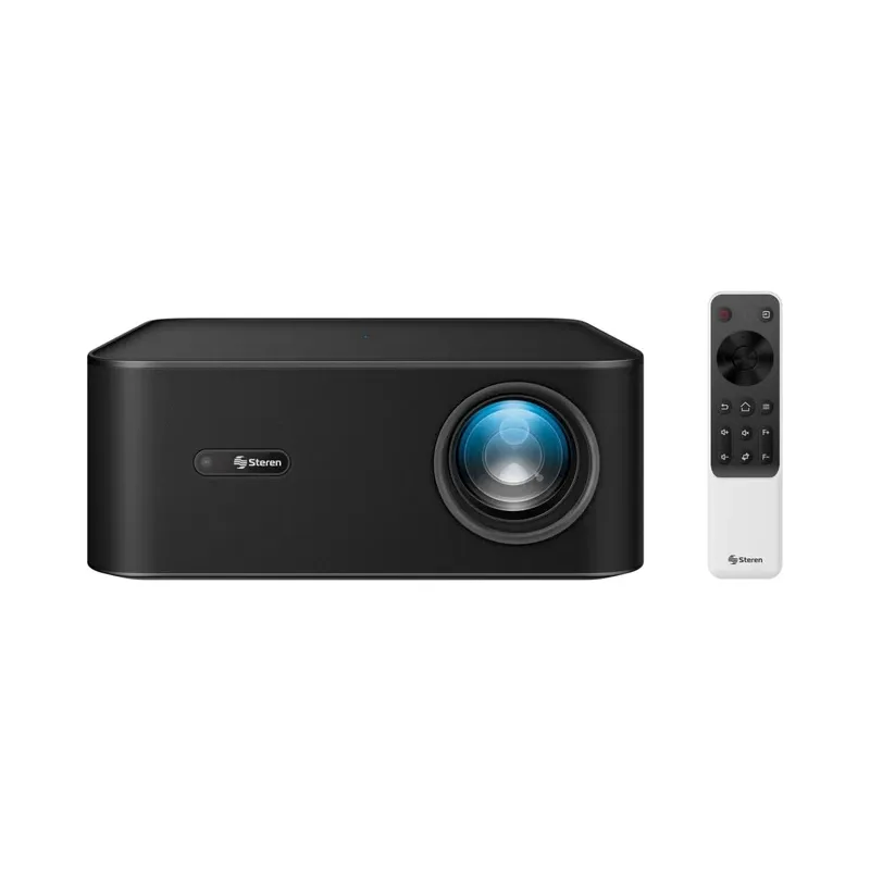 Proyector multimedia Full HD de 900 ANSI lm con función espejo y ajuste automático de enfoque y trapecio Steren PRO-900