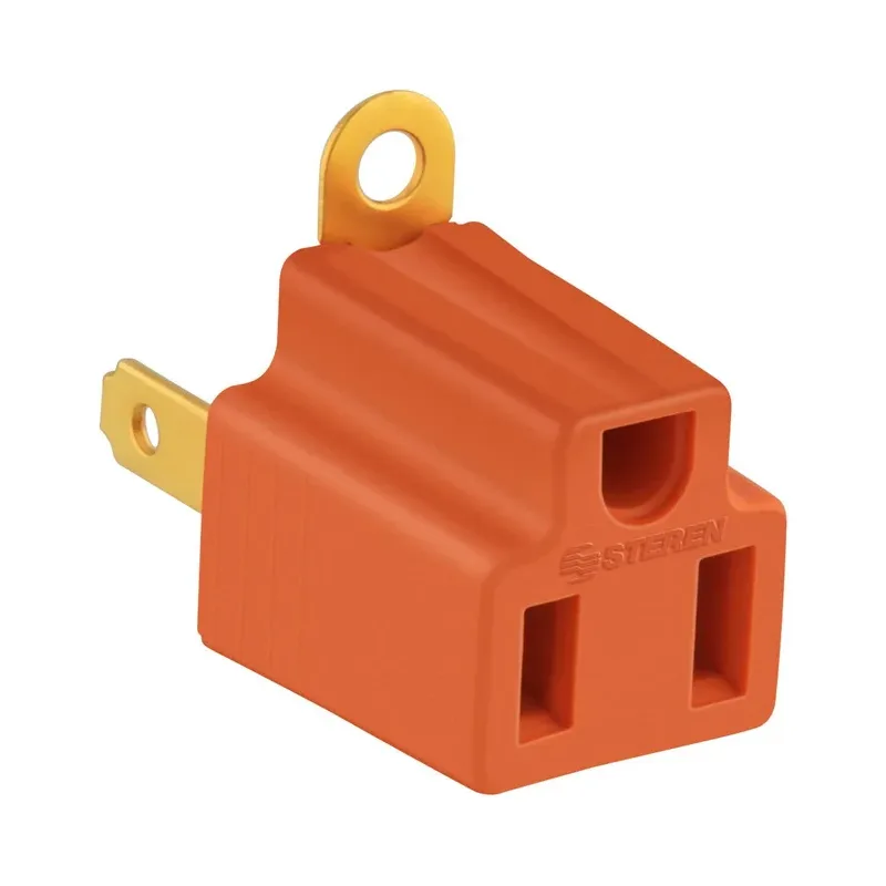 Adaptador de clavija con tierra Steren 905-100 E01