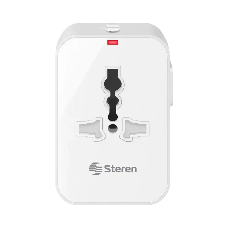 Adaptador universal de contactos para viaje con cargador USB doble Steren 905-127