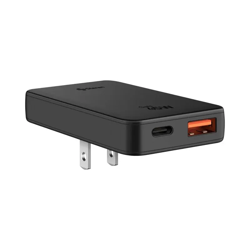 Cargador GaN USB‑C PD 45 W / USB QC 18 W, con adaptador de clavija europea Steren ELI-7045-S