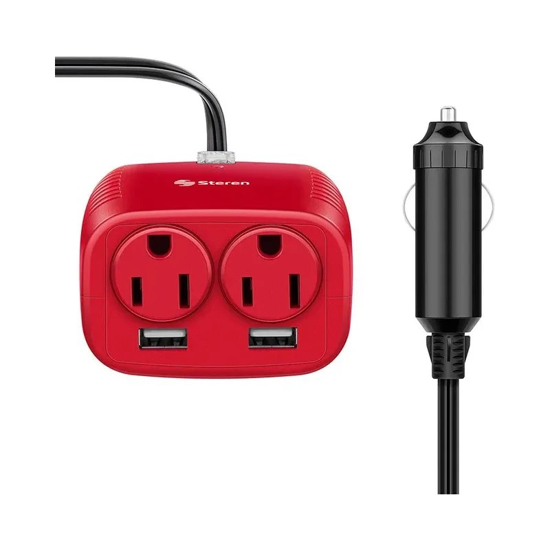 Inversor de corriente automotriz de 150 W (12 Vcc a 110 Vca) Steren INV-150