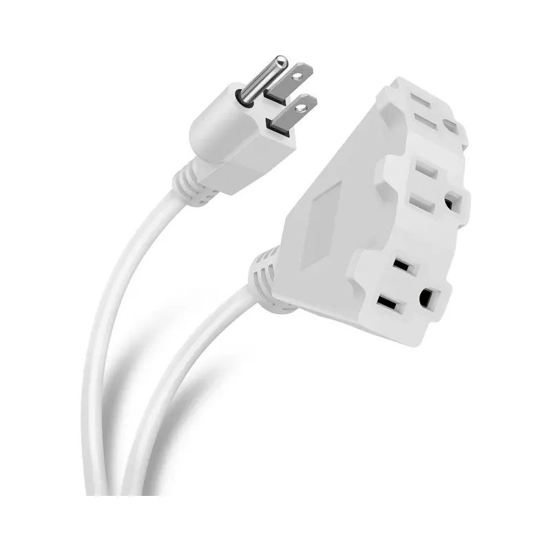 Extensión polarizada de 3 contactos, para uso rudo, de 3 m, blanca Steren EXT-3X16-03/B