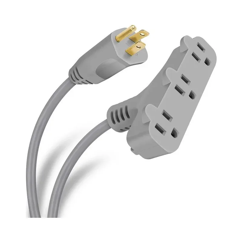 Extensión polarizada de 3 contactos, para uso rudo, de 8 m Steren EXT-3X16-08/PB