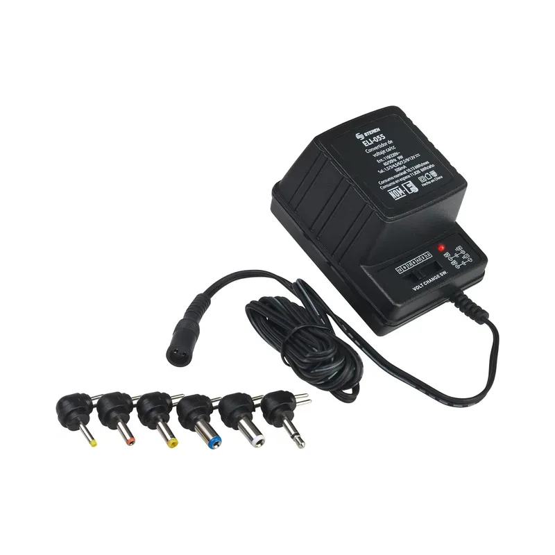 Eliminador de 1,5 a 12 Vcc, 500 mA con puntas intercambiables Steren ELI-055