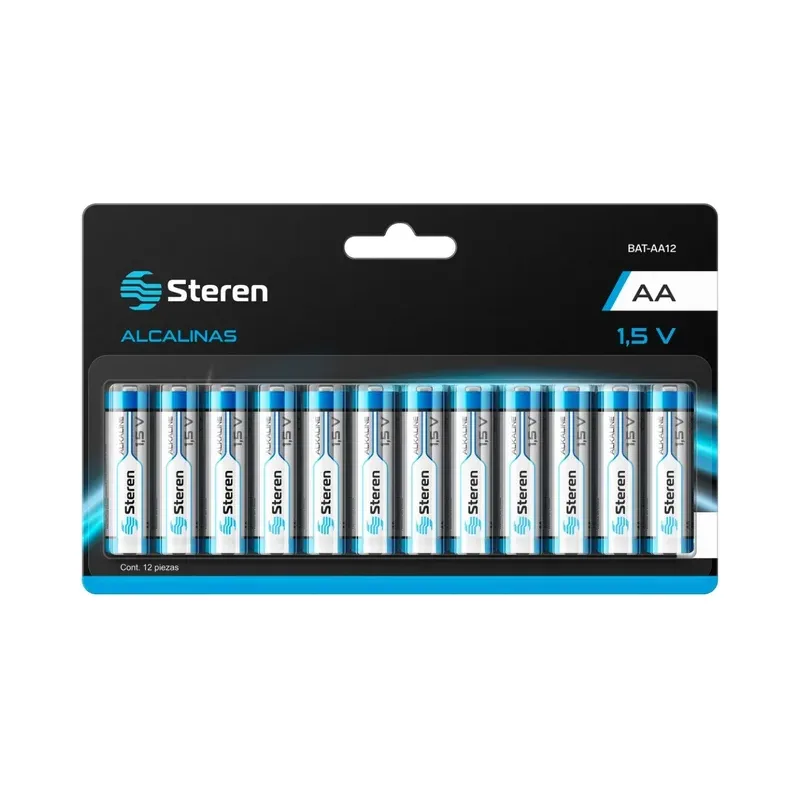 Paquete de 12 pilas alcalinas "AA" Steren BAT-AA12