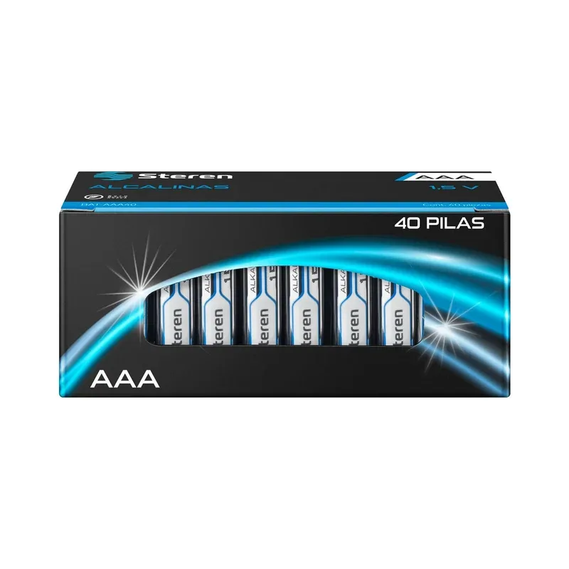 Paquete de 40 pilas alcalinas "AAA" Steren BAT-AAA40