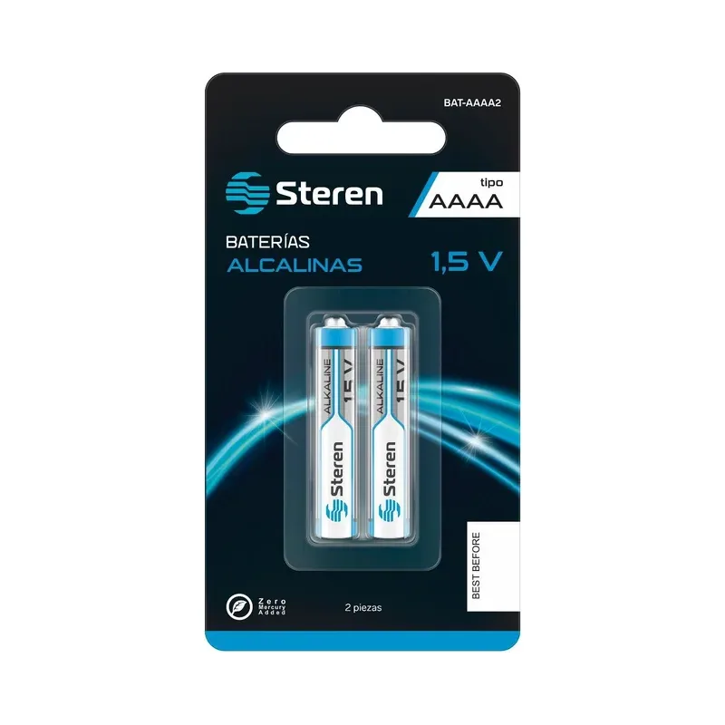 Paquete de 2 pilas alcalinas "AAAA" Steren BAT-AAAA2