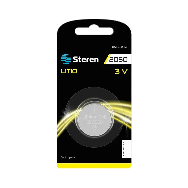 Pila de litio tipo botón "CR2050" Steren BAT-CR2050
