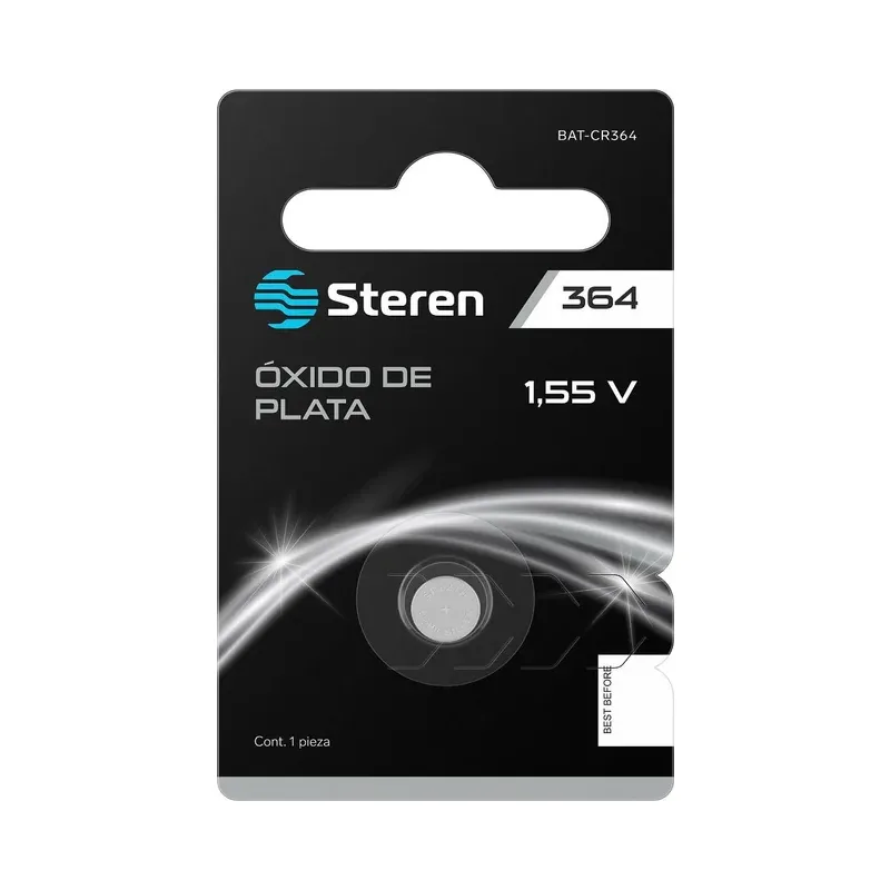 Pila de óxido de plata tipo botón "SR60" Steren BAT-CR364