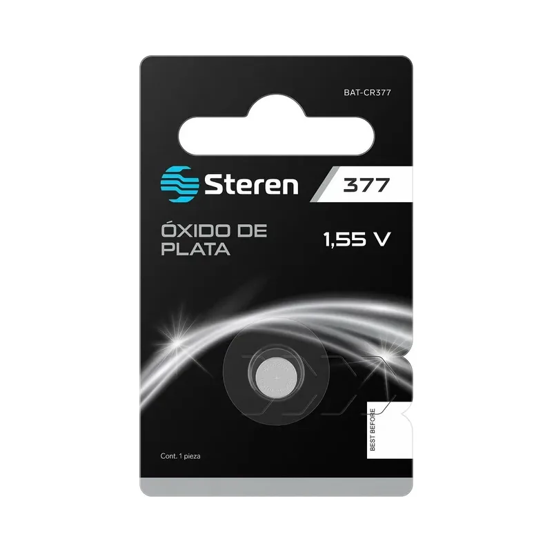 Pila de óxido de plata tipo botón "SR66" Steren BAT-CR377