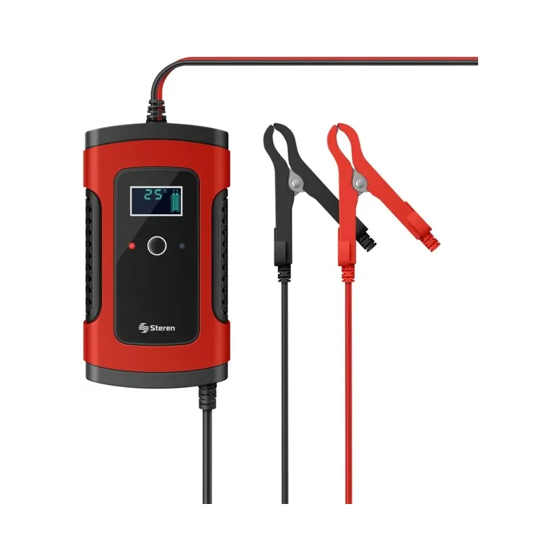 Cargador ultra inteligente y súper rápido para baterías selladas de ácido-plomo de 12 Vcc Steren BR-700