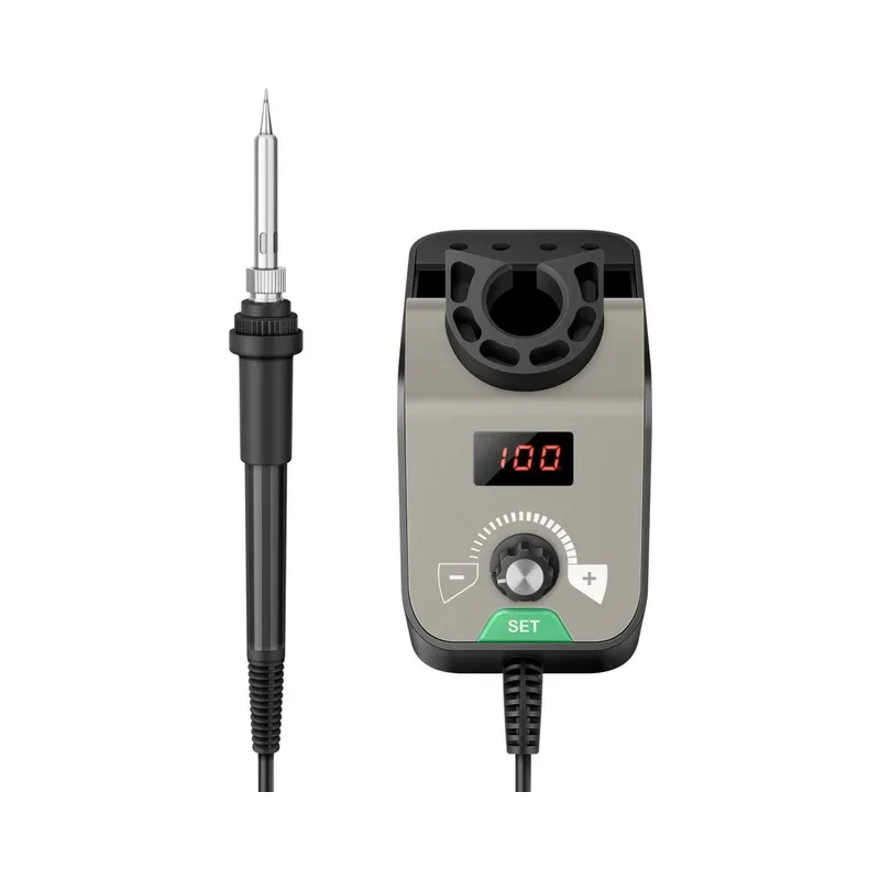 Cautín de estación con control de potencia de 60 W y dispensador de soldadura Steren CAU-245