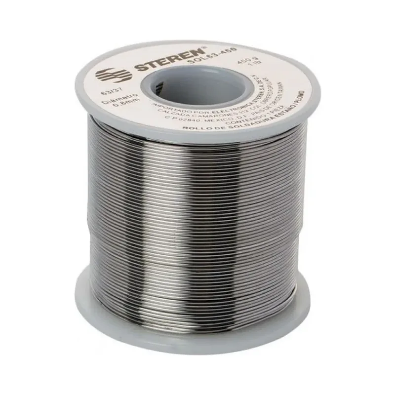 Rollo de 450 gramos de soldadura con aleación estaño/plomo (60/40) Steren SOL60-450