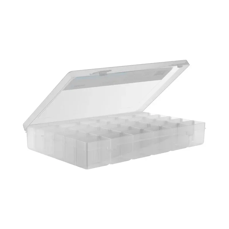 Caja organizadora con 36 divisiones para componentes electrónicos, de plástico Steren HER-223
