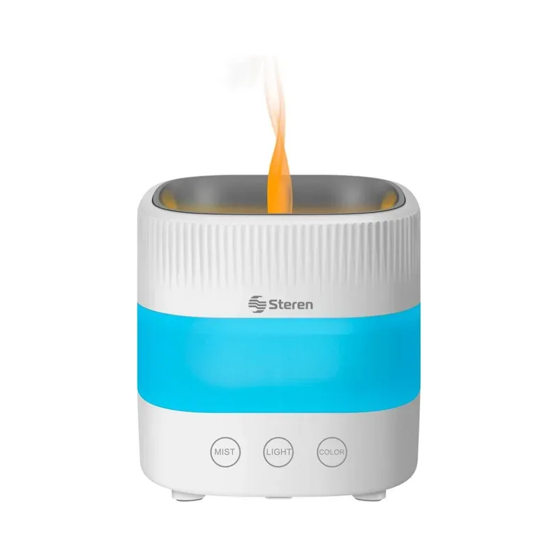 Humidificador y difusor de aroma, de 130 ml, con efecto flama Steren AIR-430