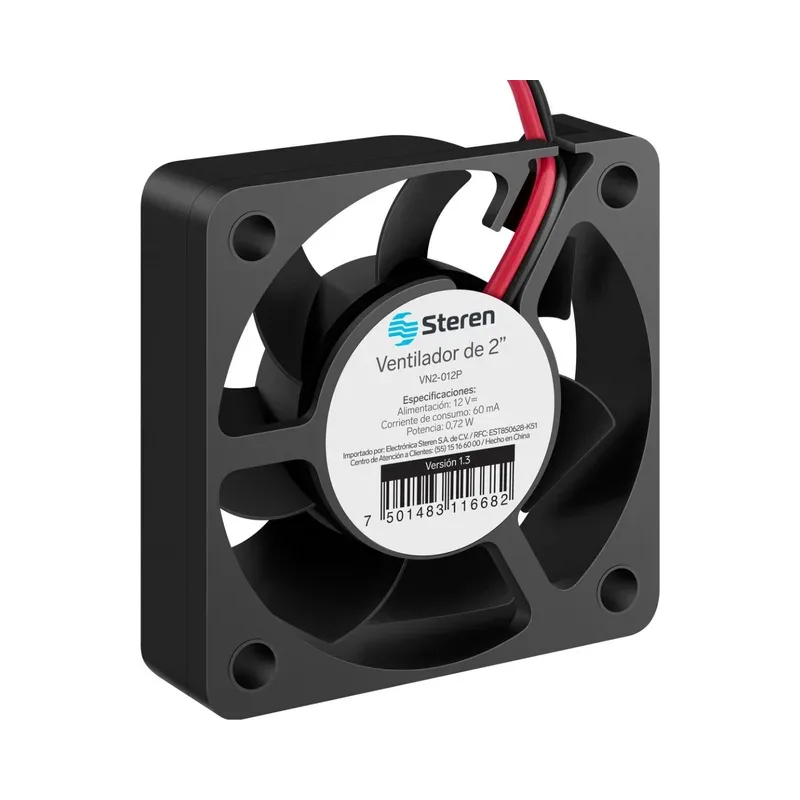 Ventilador plástico de 2", 12 Vcc Steren VN2-012P