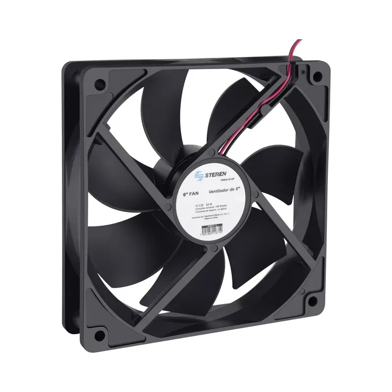Ventilador plástico de 6", 12 Vcc Steren VN6A-012P