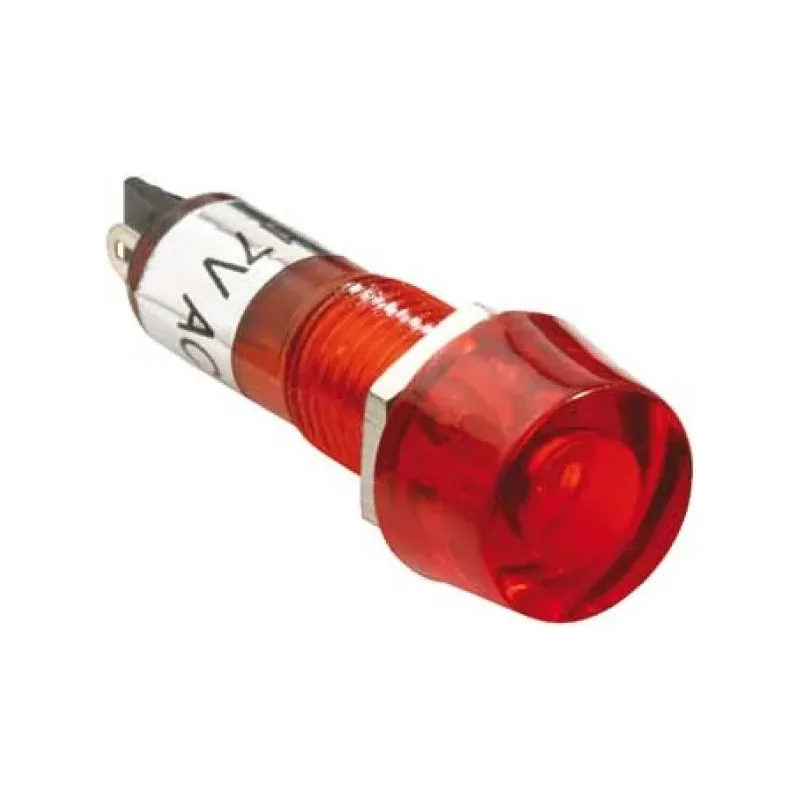 Bombillo neón en encapsulado redondo, color rojo, de 117 Vca Steren BEL/ROJ