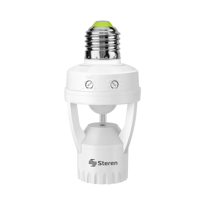Socket con sensores de movimiento y luminosidad Steren LAM-055