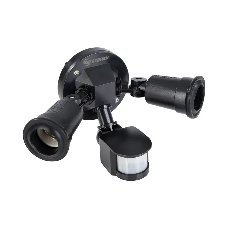 Sensor de movimiento con sockets para 2 bombillos Steren LAM-071