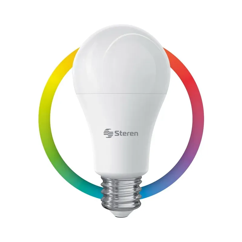 Bombillo LED Wi-Fi RGB+W multicolor de 10 W Steren SHOME-120