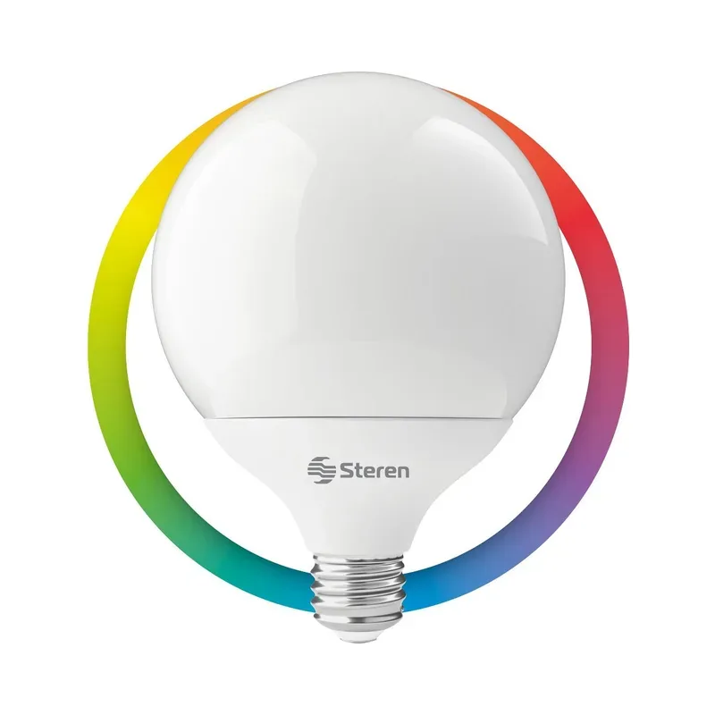 Bombillo LED Wi-Fi RGB+W multicolor de 15 W Steren SHOME-122