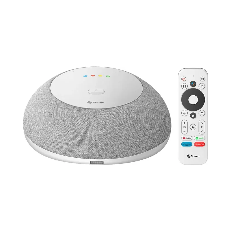 Parlante inteligente con Google Assistant y Sistema Android TV Box 4K Steren INTV-ASIST