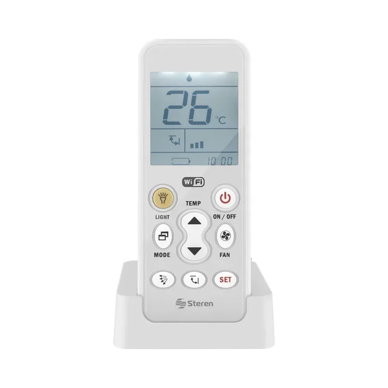 Control remoto universal Wi-Fi para aire acondicionado, con batería recargable y linterna LED Steren RM-700