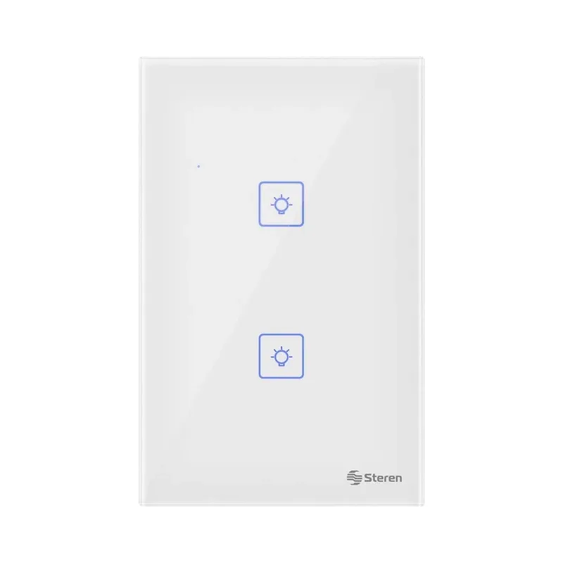 Apagador Wi-Fi* touch doble Steren SHOME-110