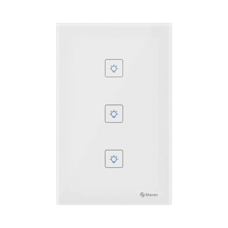 Apagador Wi-Fi touch triple Steren SHOME-113