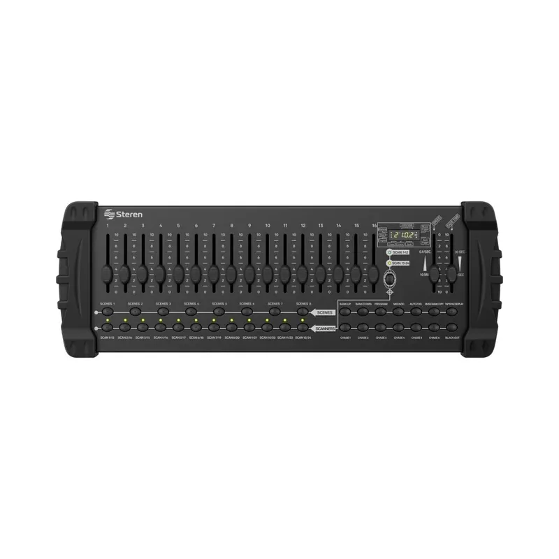 Consola DMX 512 para iluminación Steren DMX-116