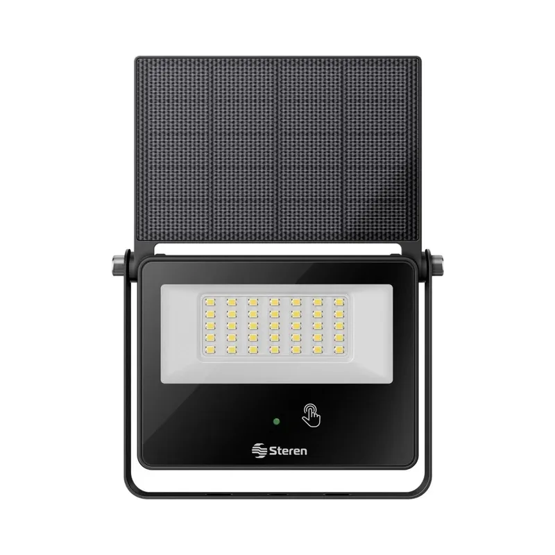 Reflector LED de 20 W con batería recargable y panel solar para exterior Steren LAM-829