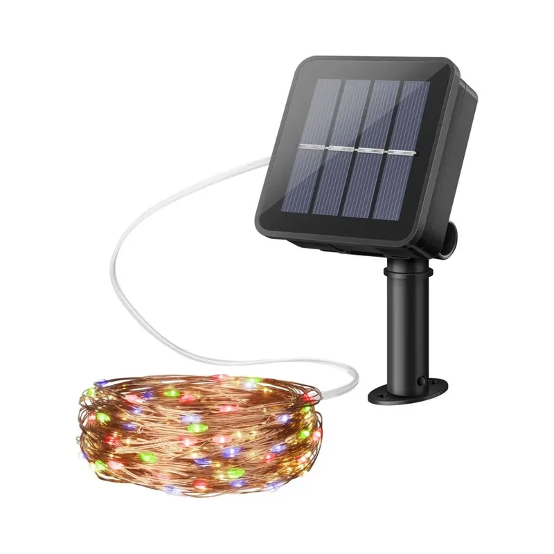 Serie LED RGB decorativa de 20 m con panel solar y batería recargable, para exterior Steren MODLED-080/RGB