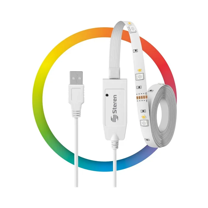 Tira LED Wi-Fi* multicolor RGB+W de 2 m Steren SHOME-127