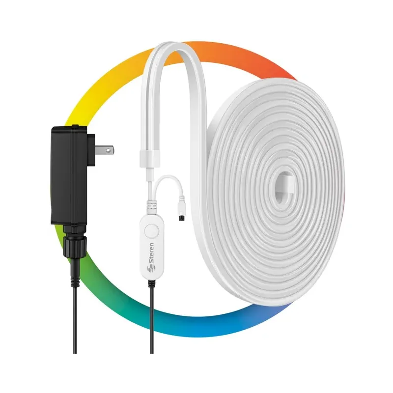 Tira LED Neón Wi-Fi* multicolor RGB de 5 metros para exterior Steren SHOME-1290D