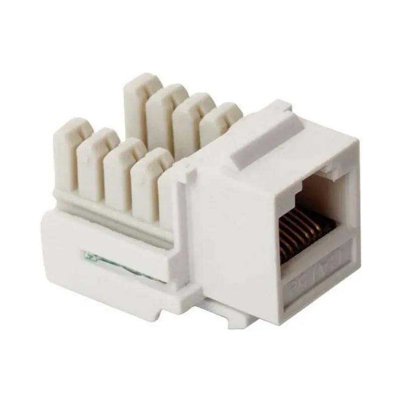 Jack RJ45 de 8 contactos a 90° CAT 5e, tipo Keystone, blanco Steren 350-020BL
