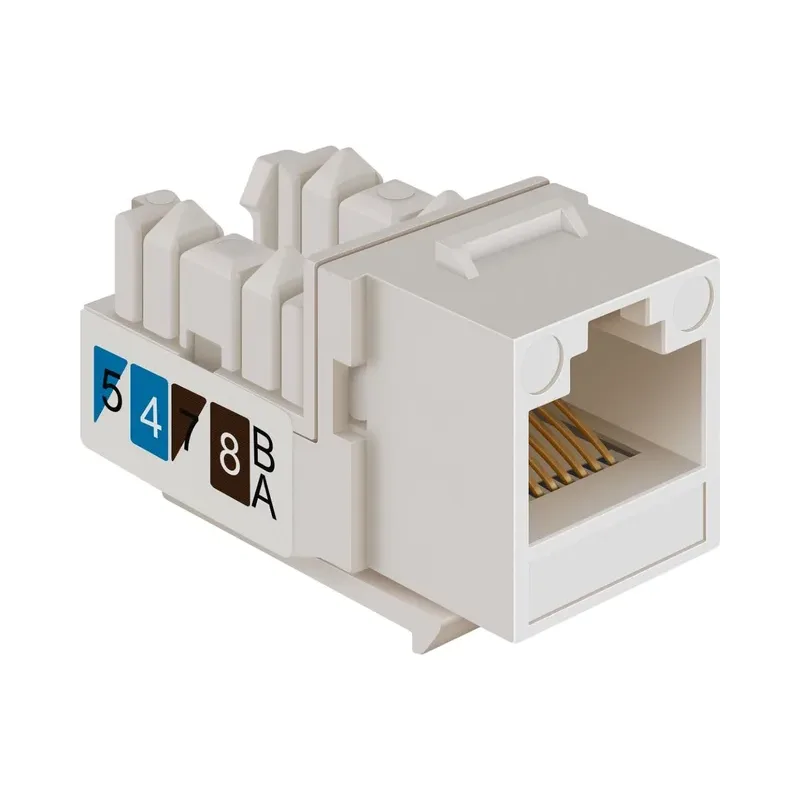 Jack RJ45 de 8 contactos a 90° CAT 6A, tipo Keystone Steren 360A-050